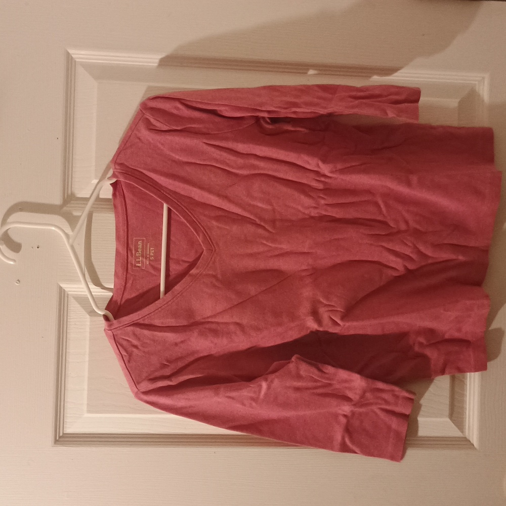 โขL.L.Bean V-Neck 3/4 Sleeve Top Women Size Small Shirt - Picture 2 of 5